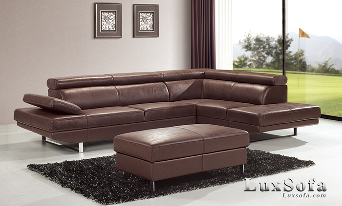 Sofa da thiết kế hiện đại