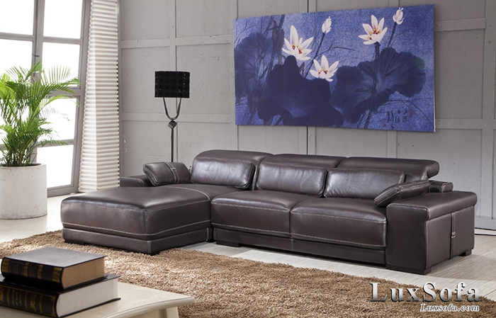 mẫu sofa góc bọc da đẹp