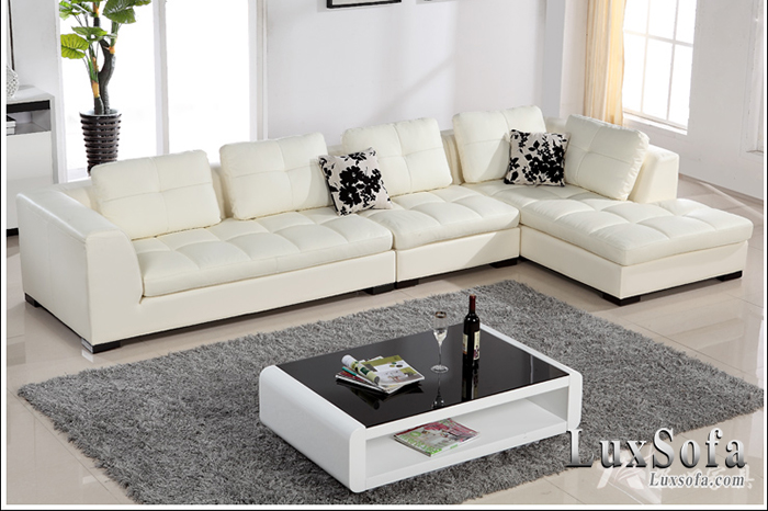 Sofa góc trắng thanh lịch