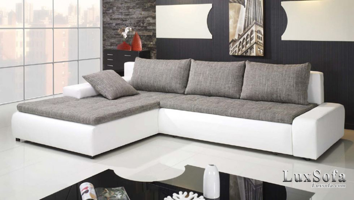 Sofa nỉ màu trắng hiện đại