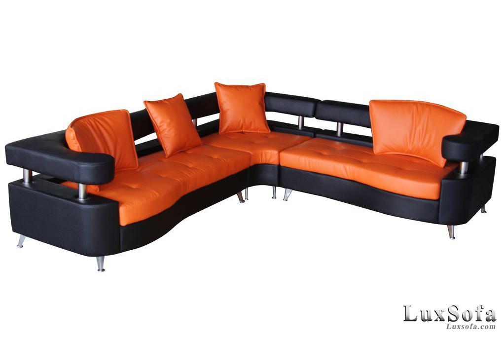 Sofa cafe độc đen cam SC25