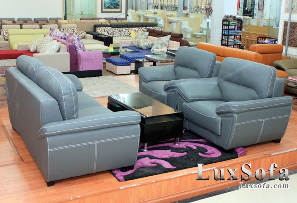 Sofa da hiện đại màu chàm SD27