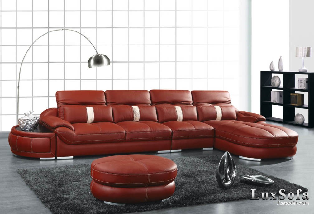 Sofa da màu đỏ cuốn hút SD39