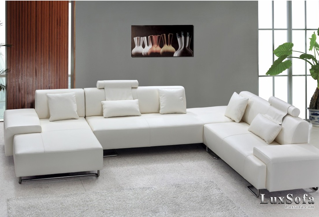 Sofa gia đình màu trắng thanh lịch SGD21