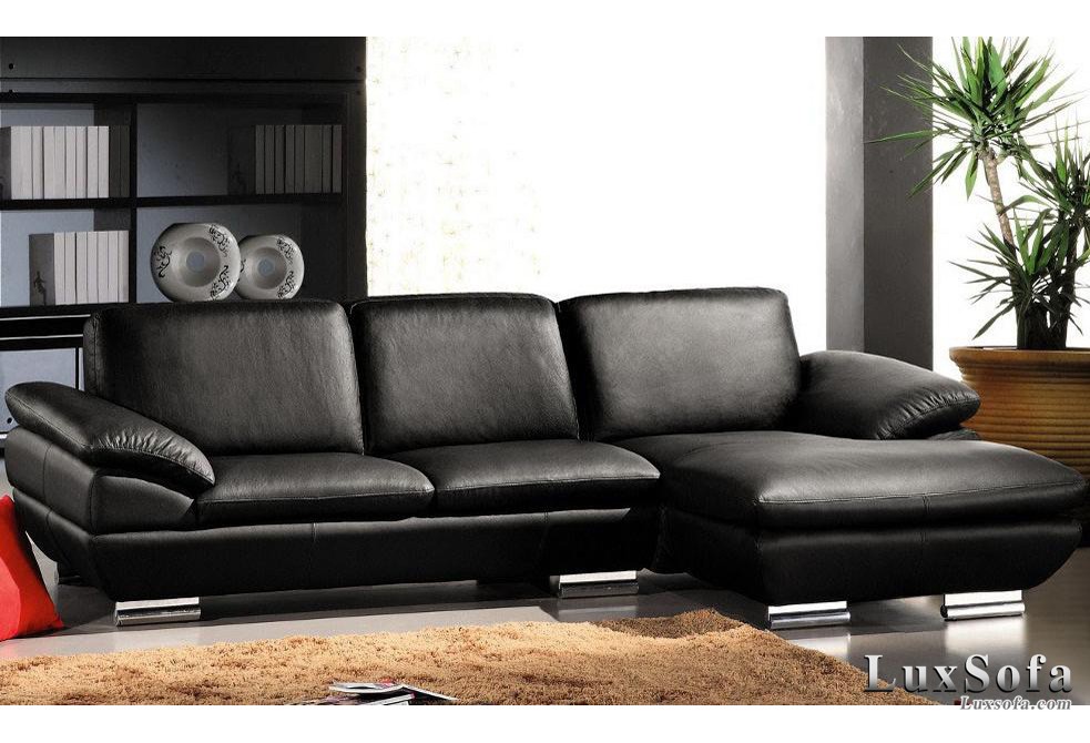 Sofa góc đen bóng SG15
