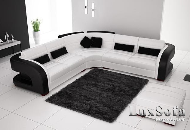 Sofa hiện đại góc đen trắn SH19