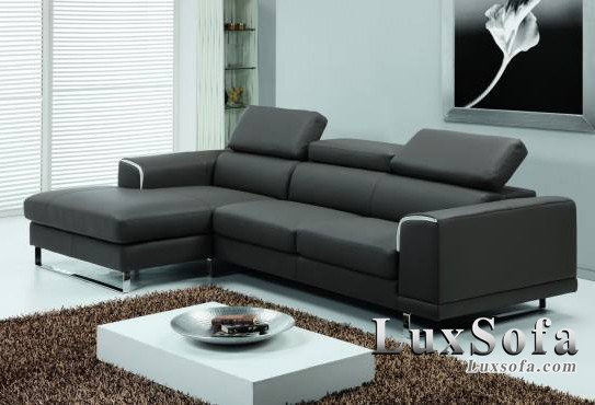 Sofa nỉ màu đen hiện đại SN19