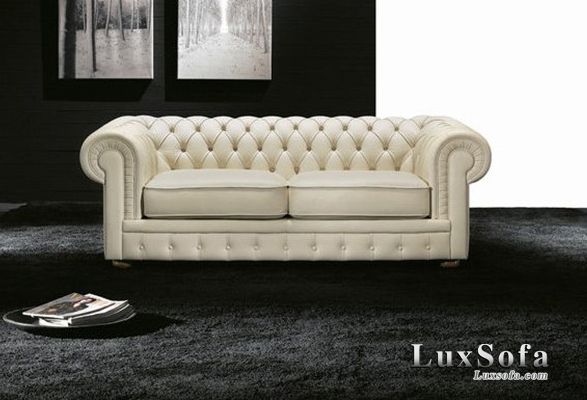 Sofa văng cổ điển màu trắng SV09