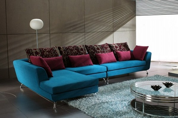 sofa màu xanh