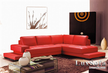 Sofa da màu đỏ ấn tượng SD38