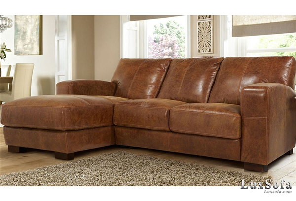 Sofa da màu nâu SD44