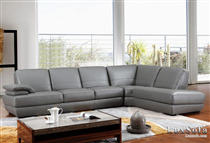 Sofa da màu xám cho chung cư SD08