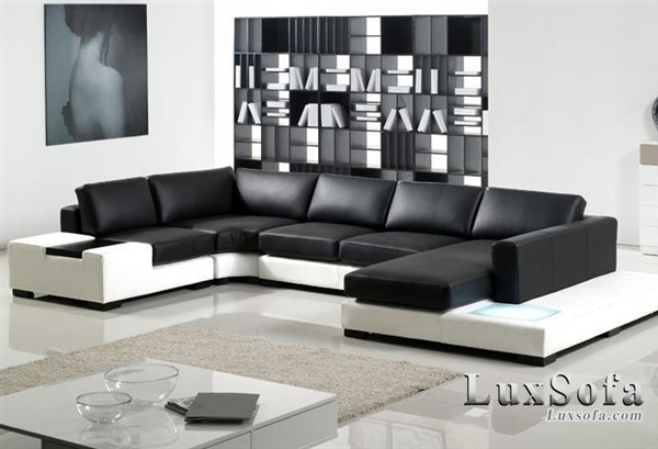 Sofa góc màu đen hiện đại SG36