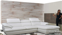 Sofa góc màu trắng hiện đại SG008