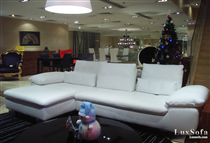 Sofa góc thanh lịch màu trắng SG53