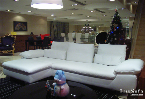Sofa góc thanh lịch màu trắng SG53