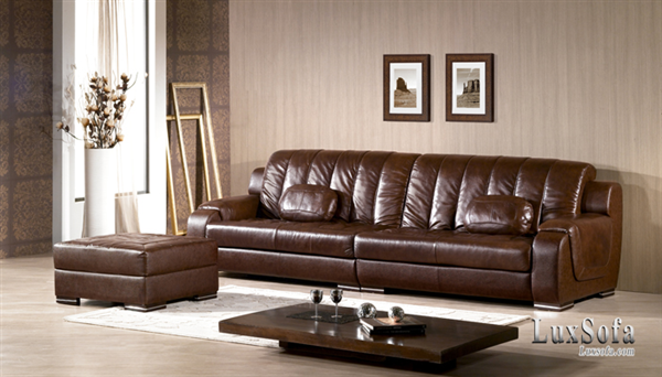 Sofa da nâu sang trọng SGD010