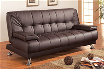 Sofa văng da màu nâu SV01